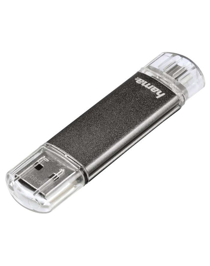 Hama Polska Flashdrive LAETA TWIN 64GB USB 2.0/micro USB 2.0 OTG srebrny główny