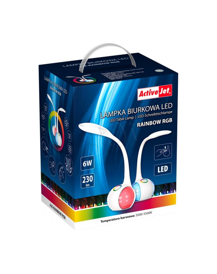 Lampka biurkowa LED Activejet LED AJE-RAINBOW biała główny