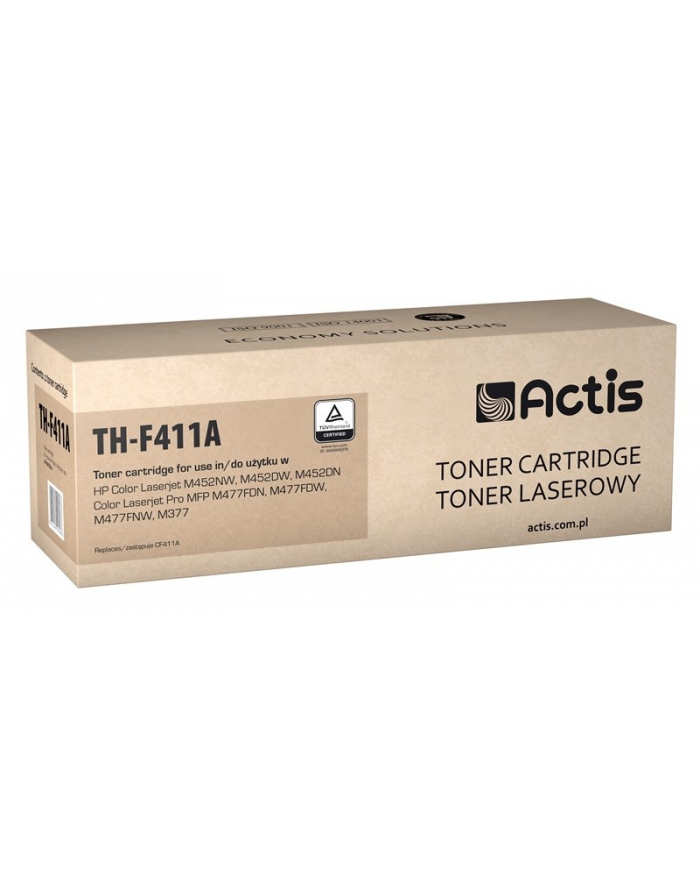 Toner Actis TH-F411A (do drukarki Hewlett Packard  zamiennik 410A CF411A standard 2300str. czarny Chip) główny