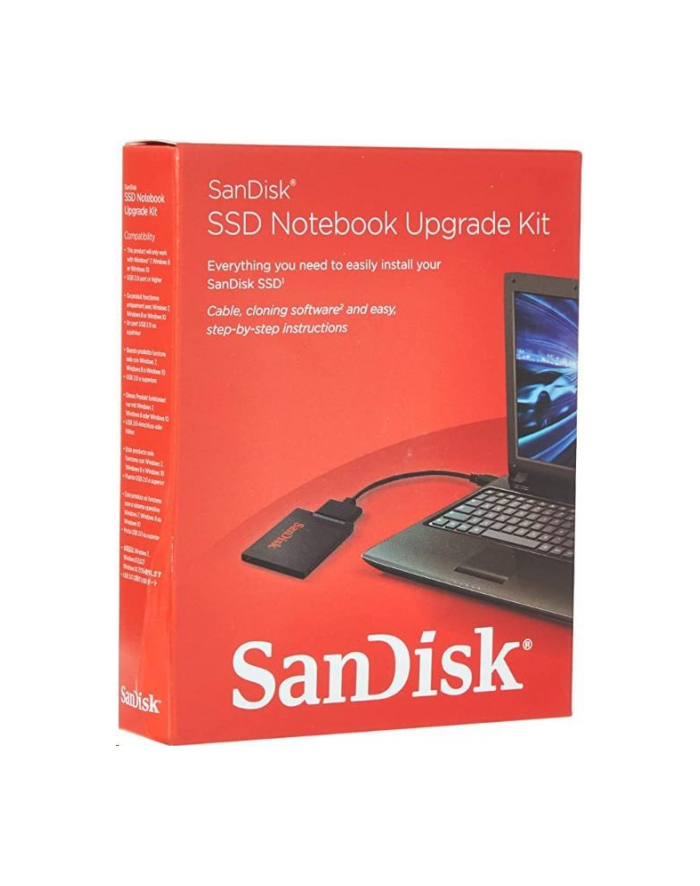 Sandisk NOTEBOOK UPGRADE KIT FOR SSD USB 3.0/SATA, Windows 7/8/8.1/10, black, w/o SSD główny