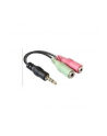 ADAPTER JACK STEREO MINI(M) 4PIN->JACK MINI(F)x2 12CM DELOCK - po testach - nr 15