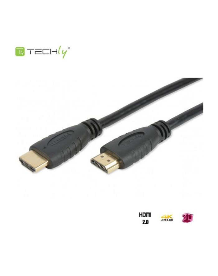 Kabel HDMI Techly HDMI-HDMI 2.0 M/M Ethernet 3D 4K, 3m, czarny ICOC HDMI2-4-030 główny