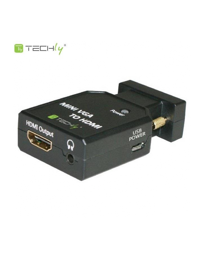 Adapter Techly VGA+Audio Jack 3,5mm na HDMI 1080p IDATA VGA-HDMINI główny