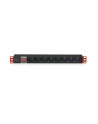 Listwa zasilająca Rack19'' 1U TechlyPro 8 gniazd Schuko 3m czarna - nr 14
