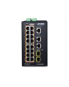 PLANET 16Port 10/100/1000T PoE Switch Industrial 16-Port 10/100/1000T PoE Switch 2-Port Gigabit Uplink + 2-Port Gigabit SFP Uplink managed - nr 10