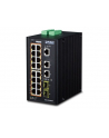 PLANET 16Port 10/100/1000T PoE Switch Industrial 16-Port 10/100/1000T PoE Switch 2-Port Gigabit Uplink + 2-Port Gigabit SFP Uplink managed - nr 12