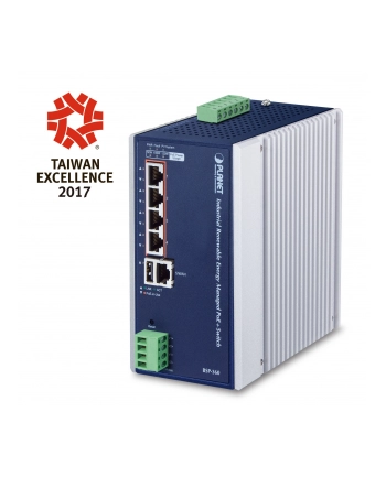 PLANET 4Port PoE+ mgd Ethernet Switch Industrial Renewable Energy 4-Port 10/100/1000T 802.3at PoE+ Managed Ethernet Switch