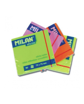 Karteczki samoprzyl.75x75 (100) neon zielone. MILAN
