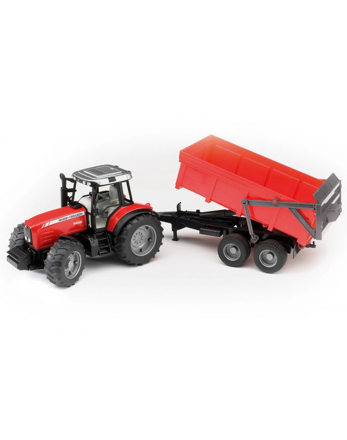 Traktor Massey Ferguson 7480 z przyczepą wywrotką 02045 BRUDER główny