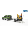 Land Rover z lawetą + mikrokoparka JCB CTS BRUDER - nr 1