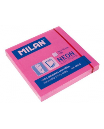 Karteczki samoprzyl.75x75 (100) neon różowe. MILAN