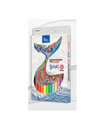 Kredki 12kol Tetiski trójkątne JUMBO p6. TETIS