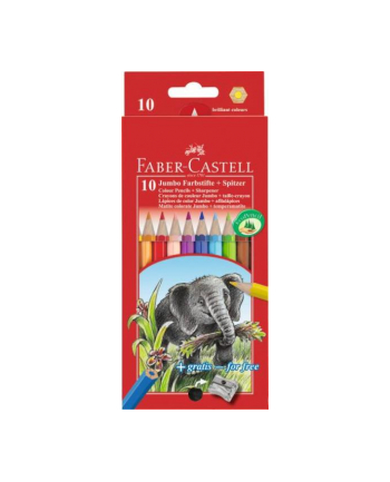Kredki 10kol Jumbo Słoń z temp. Faber