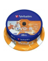 Płytki DVD-R Verbatim 4.7GB  16x | do nadruku Retail Wide cake box 25 - nr 12