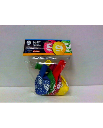 Balon 12 z nadr "9" pastel mix/5 szt. GS110/9