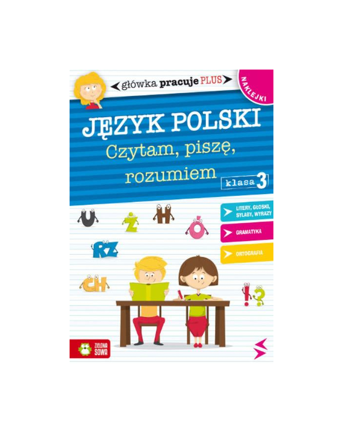 Książ. Główka pracuje plus. Język Polski - Czytam, piszę, rozumiem. ZIELONA SOWA główny