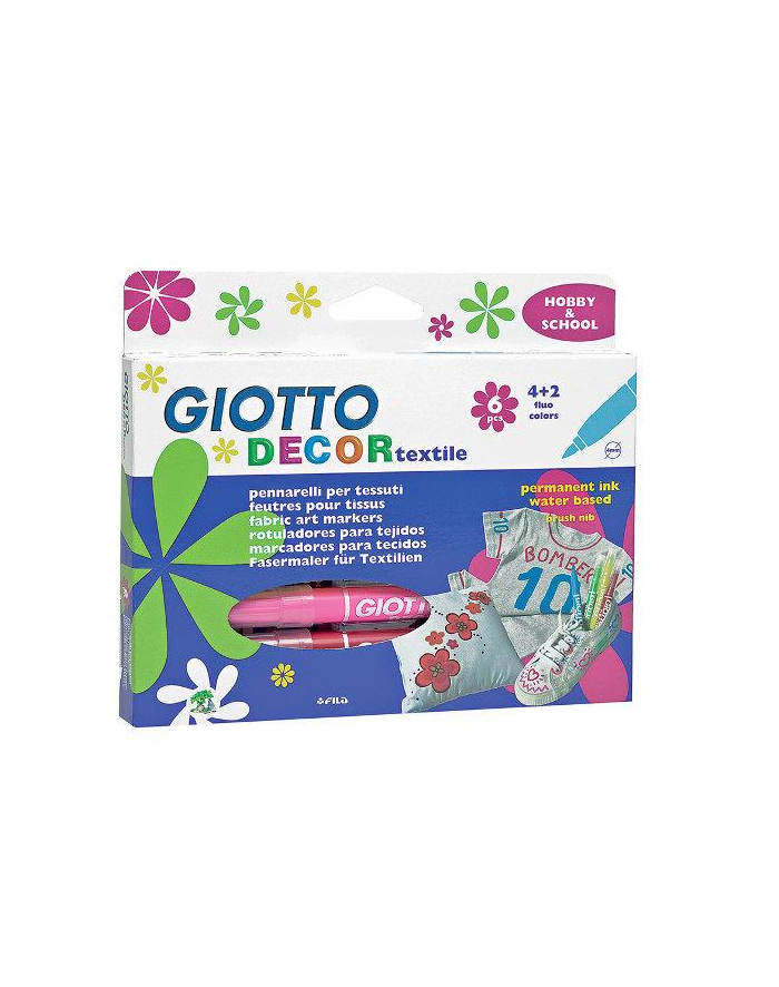 Flamastry Decor Textile GIOTTO 6kol główny