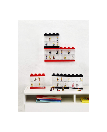 Pojemnik LEGO na 8 minifigurek czerwony