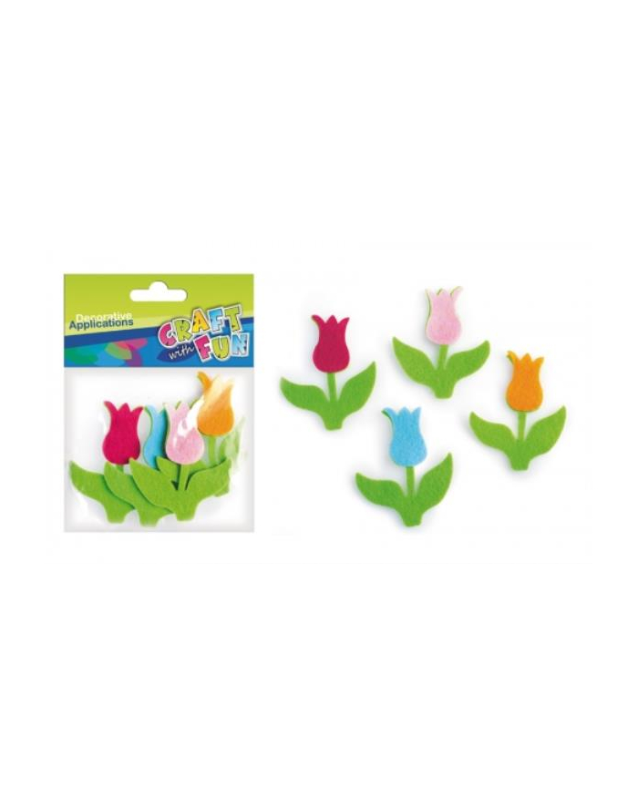 Ozdoba filcowe tulipany op4szt Craft with Fun główny