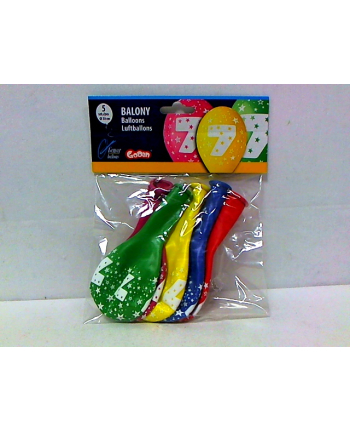 Balon 12 z nadr "7" pastel mix/5 szt. GS110/7