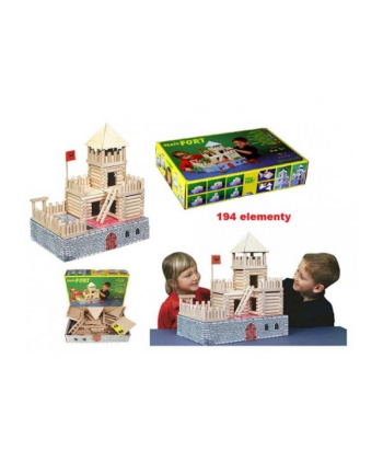 PROMO Fort rycerski drewniany do sklejania w pud.