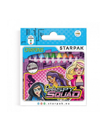 Kredki świecowe 12kol Barbie Spy Squad p12. STARPAK