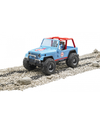 Jeep Cros Country Racer niebieski z figurką 02541 BRUDER