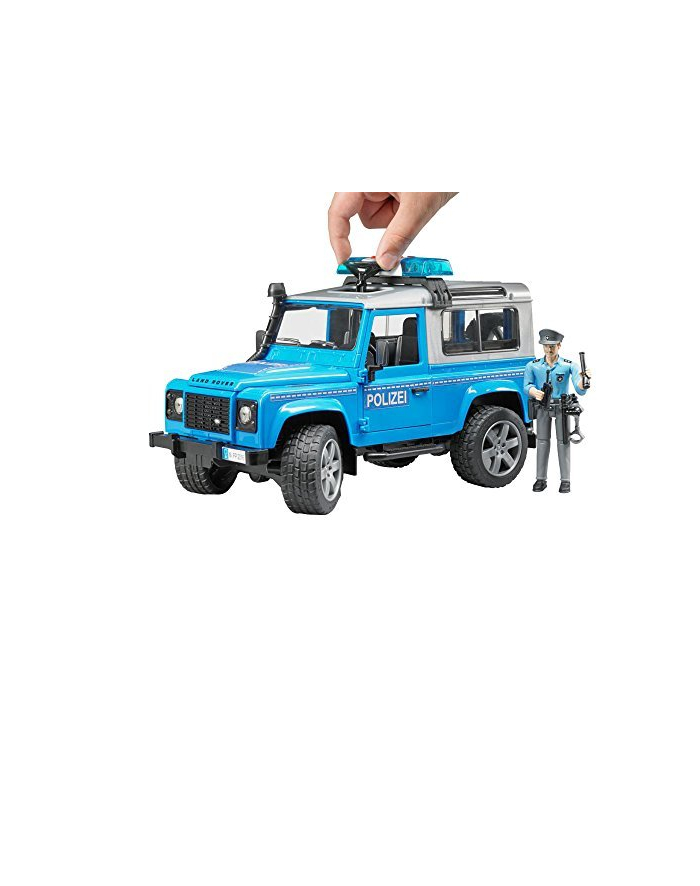 Land Rover Defender policyjny z figurką i modułem 02597 BRUDER główny