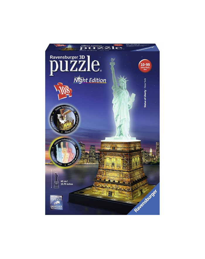 Puzzle 3D Statua Wolności, noc 125968 RAVENSBURGER główny