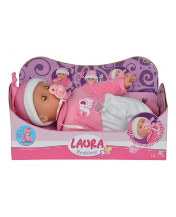 Lalka Laura śpiąca Simba w pud.