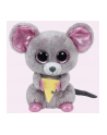 TY BEANIE BOOS SQUEAKER - mouse with cheese 15cm 36192 - nr 1