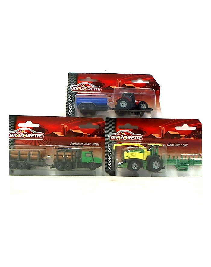 MAJORETTE Pojazdy farmerskie małe 3 rodz.  (WYSYŁKA LOSOWA, BRAK MOŻLIWOSCI WYBORU) główny