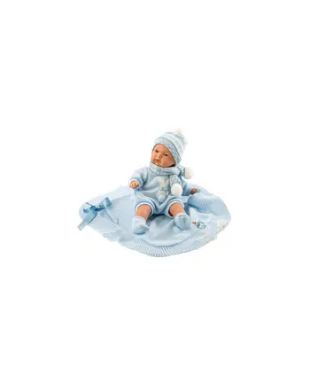 LLORENS Lalka Joel płacząca z niebieskim kocykiem 38 cm 38937