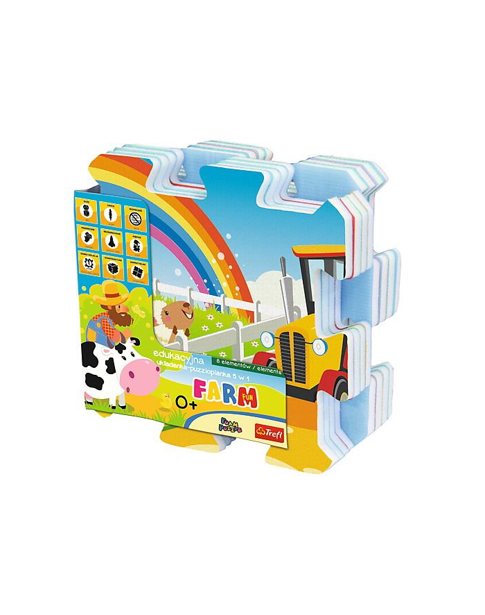 Edukacyjna układanka puzzlopianka Farma Fun 5 w 1 60697 Trefl główny