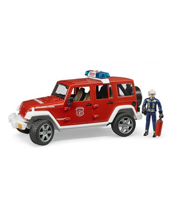 Jeep Wrangler Unlimited Rubicon Straż Pożarna z figurką 02528 BRUDER
