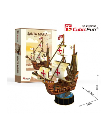 Puzzle 3D Żaglowiec Santa Maria 9el T4031H 24031