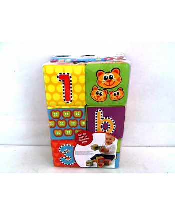 Playgro 183838 Miękkie klocuszki Baw&Ucz się
