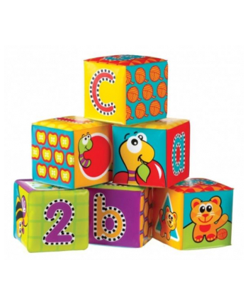 Playgro 183838 Miękkie klocuszki Baw&Ucz się