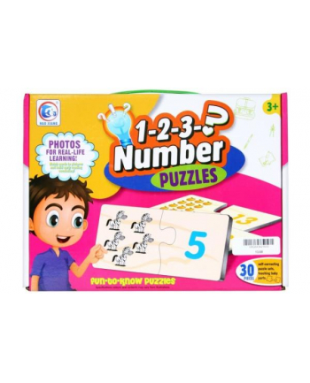 Gra puzzle liczby w pud. 394521