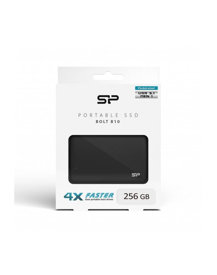 Silicon Power Dysk zewnętrzny SSD Bolt B10 256GB USB 3.1 Czarny główny