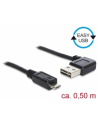 Delock Kabel USB Micro AM-BM 2.0 0.5m Czarny Kątowy Lewo/Prawo USB-A Easy-USB - nr 4