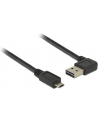 Delock Kabel USB Micro AM-BM 2.0 0.5m Czarny Kątowy Lewo/Prawo Dual Easy-USB - nr 10