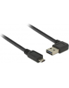 Delock Kabel USB Micro AM-BM 2.0 0.5m Czarny Kątowy Lewo/Prawo Dual Easy-USB - nr 11