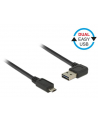 Delock Kabel USB Micro AM-BM 2.0 0.5m Czarny Kątowy Lewo/Prawo Dual Easy-USB - nr 12