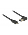 Delock Kabel USB Micro AM-BM 2.0 0.5m Czarny Kątowy Lewo/Prawo Dual Easy-USB - nr 4