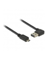 Delock Kabel USB Micro AM-BM 2.0 0.5m Czarny Kątowy Lewo/Prawo Dual Easy-USB - nr 6