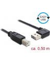 Delock Kabel USB AM-BM 2.0 0.5m Czarny Kątowy Lewo/Prawo USB-A Easy-USB - nr 5
