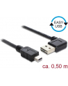 Delock Kabel USB Mini AM-BM 2.0 0.5m Czarny Kątowy Lewo/Prawo USB-A Easy-USB - nr 5