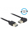 Delock Kabel USB AM-AM 2.0 0.5m Czarny Kątowy Lewo/Prawo USB-A Easy-USB - nr 2