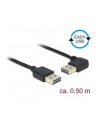 Delock Kabel USB AM-AM 2.0 0.5m Czarny Kątowy Lewo/Prawo USB-A Easy-USB - nr 4
